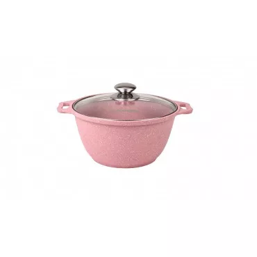 Кастрюля 3л со стеклянной крышкой,АП линия "Trendy style" (rose) к31tsr