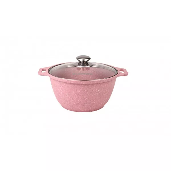 Кастрюля 3л со стеклянной крышкой,АП линия "Trendy style" (rose) к31tsr