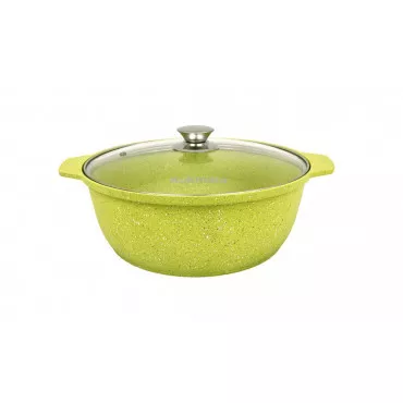 Кастрюля-жаровня 4л со стеклянной крышкой, АП линия "Trendy style" (Lime) ж41tsl