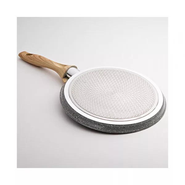 Сковорода Ø24см блинная алюминиевая литая Alpenkok AK-0045/24N GREY MARBLE 