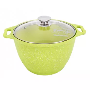 Кастрюля 4л со стеклянной крышкой, АП линия "Trendy style" (Lime)  к41tsl
