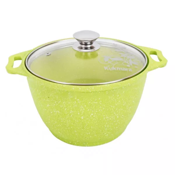Кастрюля 4л со стеклянной крышкой, АП линия "Trendy style" (Lime)  к41tsl