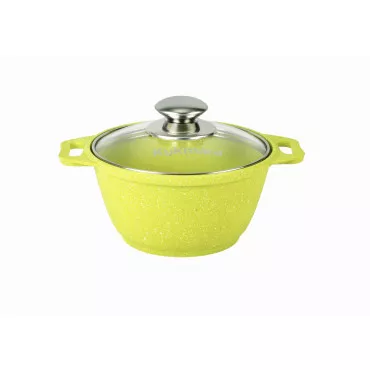 Кастрюля 1л со стеклянной крышкой, АП линия "Trendy style" (Lime) к11tsl