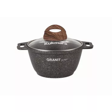 Кастрюля 1л со стекл. крышкой, АП линия "Granit ultra" (Original) кго12а