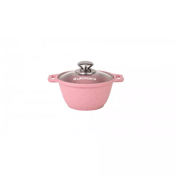 Кастрюля 1л со стеклянной крышкой,АП линия "Trendy style" (rose)  к11tsr