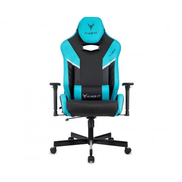 Кресло игровое Knight Thunder 5X черный/голубой 