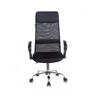 Кресло руководителя Бюрократ KB-6N/SL/B/TW-11 черный TW-01 TW-11 сетка крестовина хром