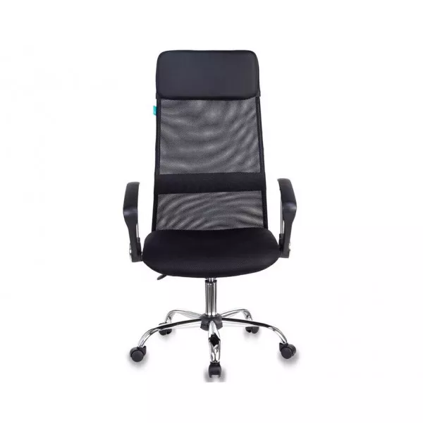 Кресло руководителя Бюрократ KB-6N/SL/B/TW-11 черный TW-01 TW-11 сетка крестовина хром 