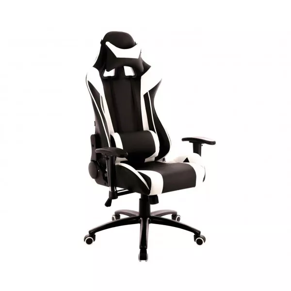 Кресло EVERPROF Lotus S6 из эко-кожи черное с белым 