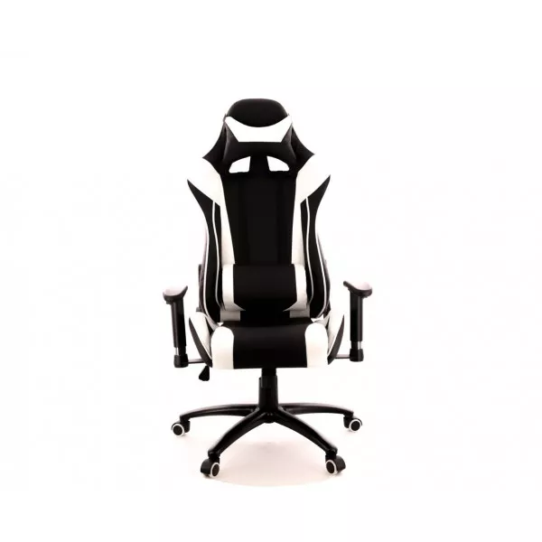 Кресло EVERPROF Lotus S6 из эко-кожи черное с белым 