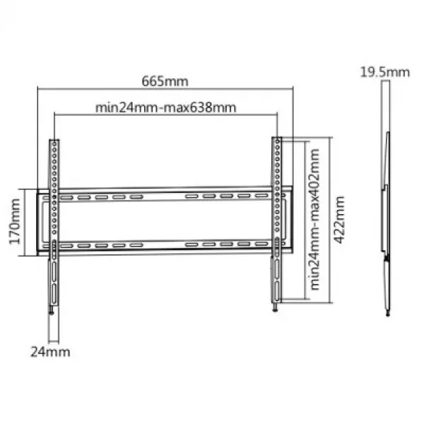 Кронштейн Ultramounts UM814F Фиксированный 37-75 