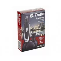 Триммер для носа, усов и бороды DELTA DL-4301 черный с серебристым