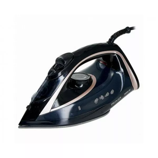 Утюг электрический 2000 Вт DELTA LUX DE-3001 черный с бронзовым