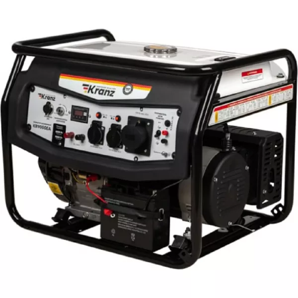Генератор бензиновый Kranz KR9000EA KR-16-1138, 9,0кВт, 230В, 25л, коннектор автоматики, электростартер