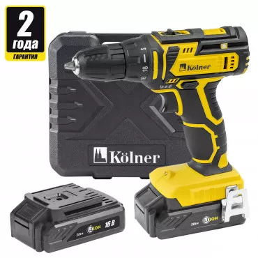 Аккумуляторная дрель-шуруповерт KOLNER KCD 16-2LC