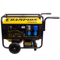 Гибридный генератор CHAMPION LPG6500E, 220/12 В, 5.5кВт, с АКБ