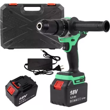 Аккумуляторная ударная дрель-шуруповерт Zitrek Green Impact 18V (18В, Li-ion 2x5.0Ач) 063-4046