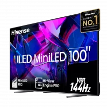 Телевизор QLED Hisense 100U7KQ темно-серый